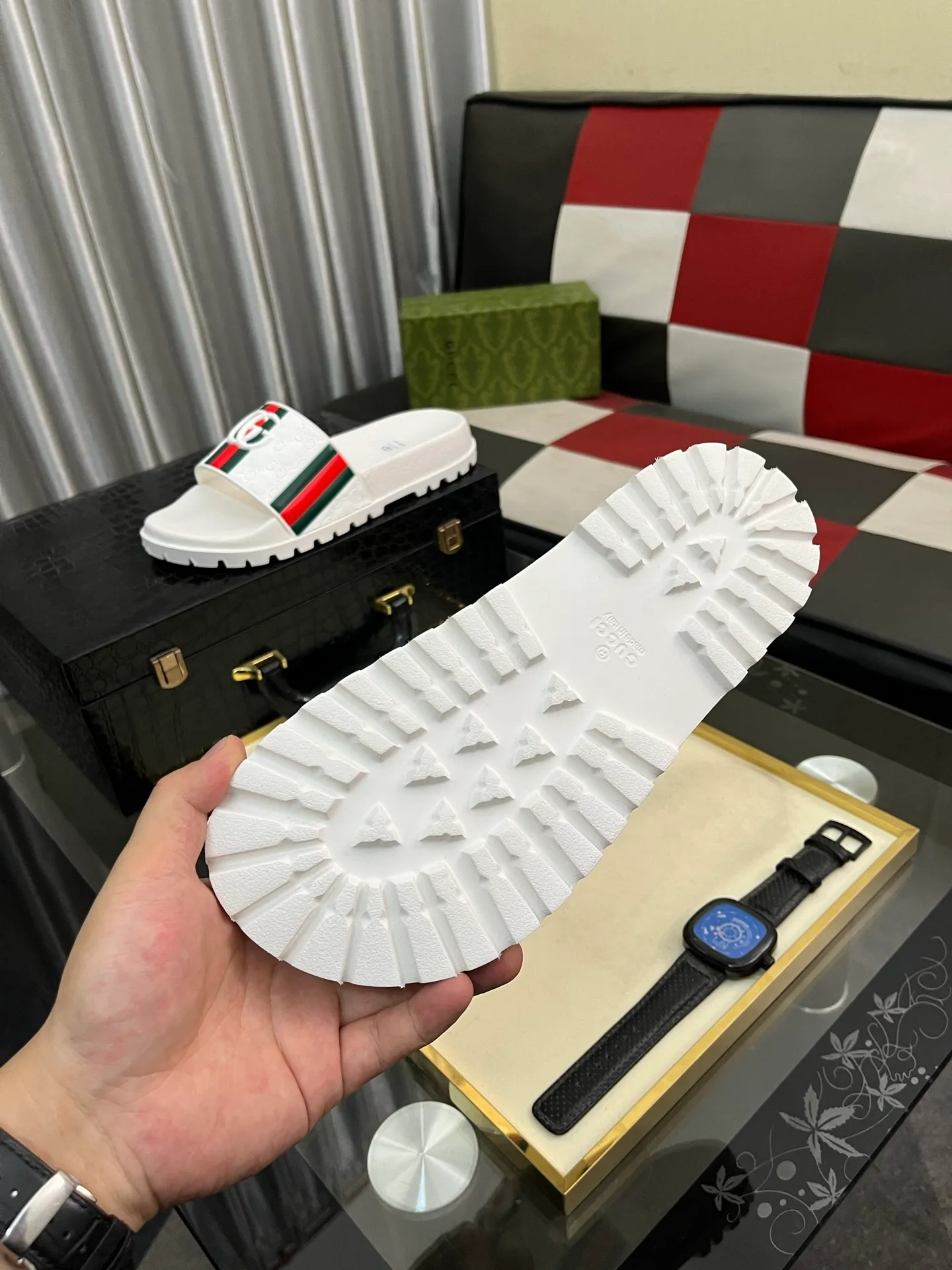 Men's men's shoes💰260⌚️⌚️ＧＵＣＣＩ.Gucci.Official website 1:1 popular slippers hot sale! Original original material 🩴 SIZE: 38-46 (45.46 non-refundable)
